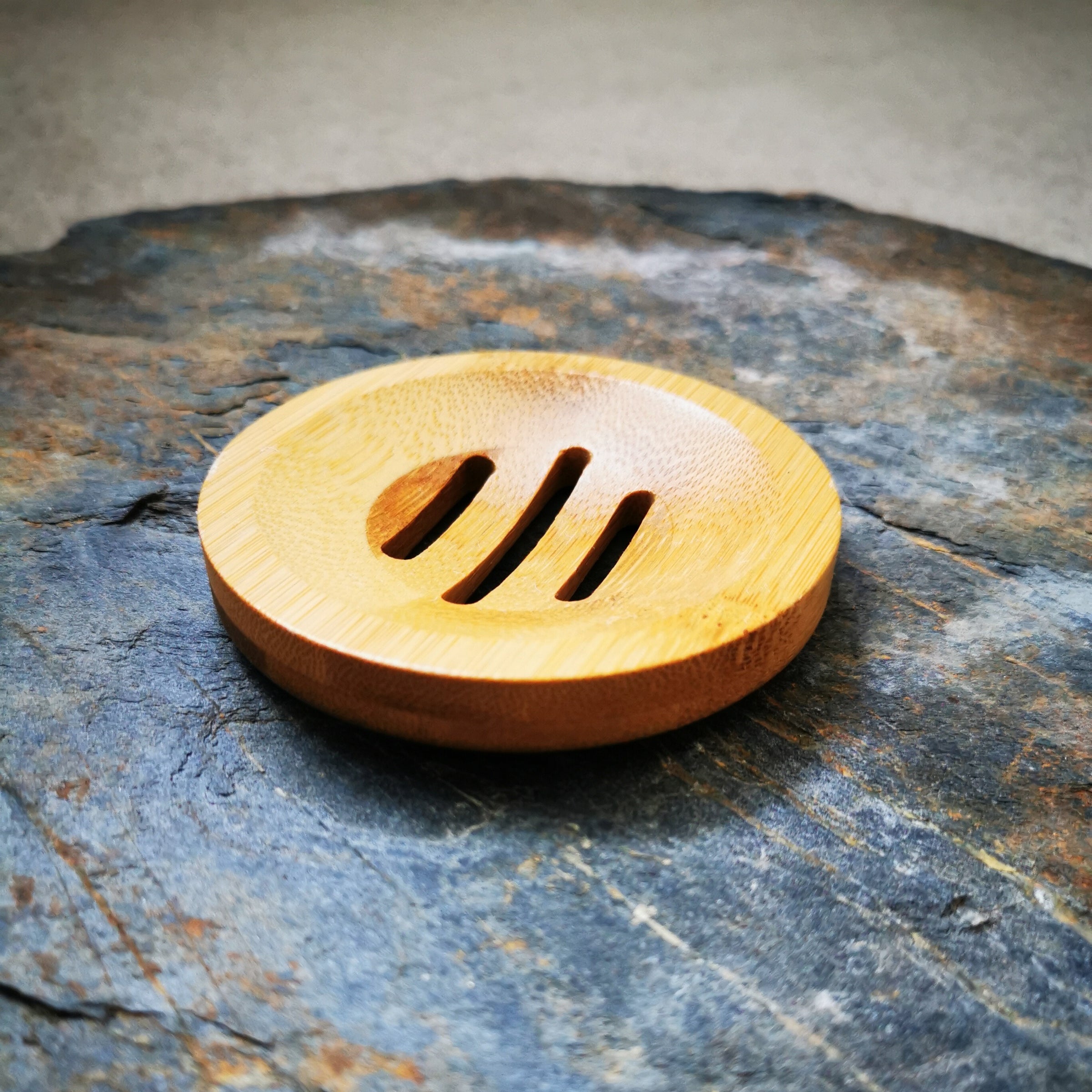 Round Bamboo Soap Dish
