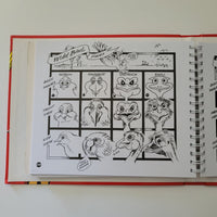 Calendar with black and white illustrations of birds on a white background