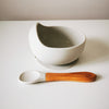 Silicone suction bowl and spoon set