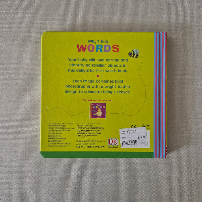 Green back of Babys first word book