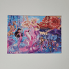 Mermaid-themed puzzle with colourful characters on a grey background