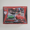 Puzzle box featuring cartoon cars with a red border on a gray background