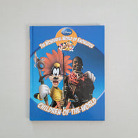 Animated book cover of children of the world on a blue background