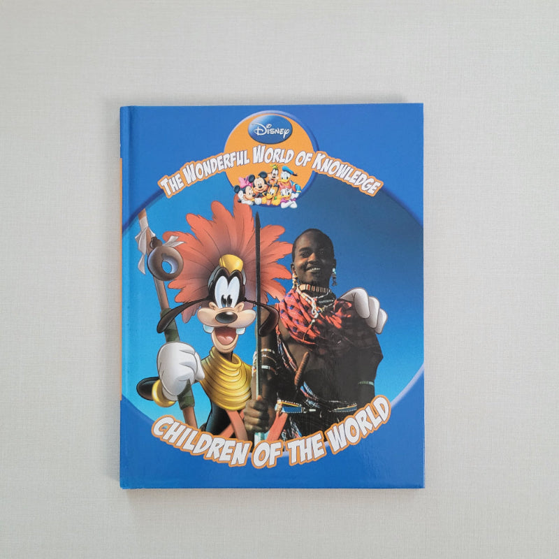 Animated book cover of children of the world on a blue background