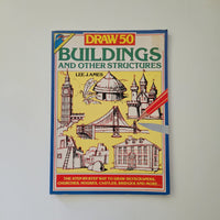 Book cover of 'Draw 50 Buildings and Other Structures' on a white background
