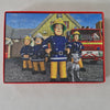 Children's puzzle with a fireman and dog character on a box