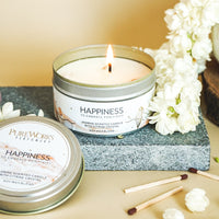 Happiness Jasmine & Citrine Crystal Energy Candle