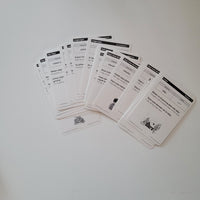 Reverse side of multiple Indonesian Flash cards