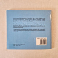 Back cover of a book with text and a barcode on a beige background