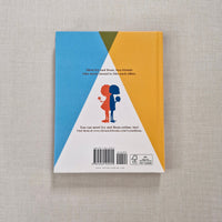 Book cover with geometric design on a textured surface