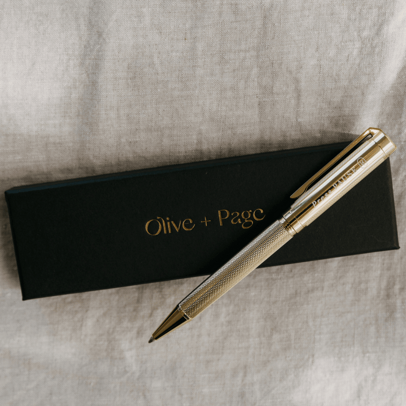 'Press Pause' Gold Luxe Pen