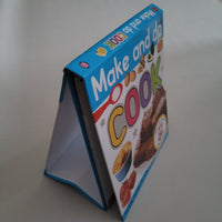 Colourful children's book titled 'Make and Do Cook' on a white background