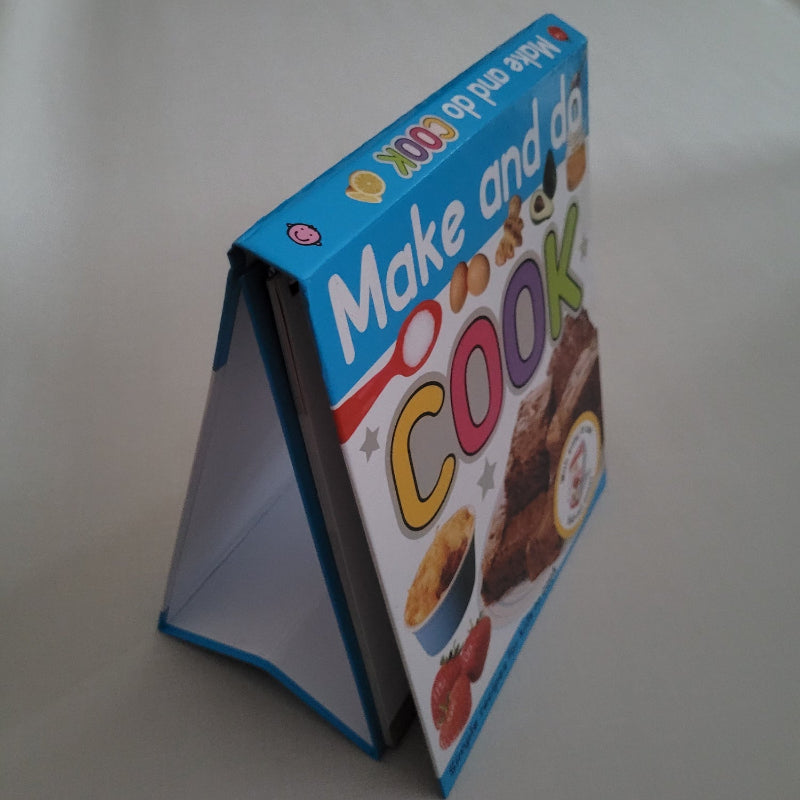 Colourful children's book titled 'Make and Do Cook' on a white background