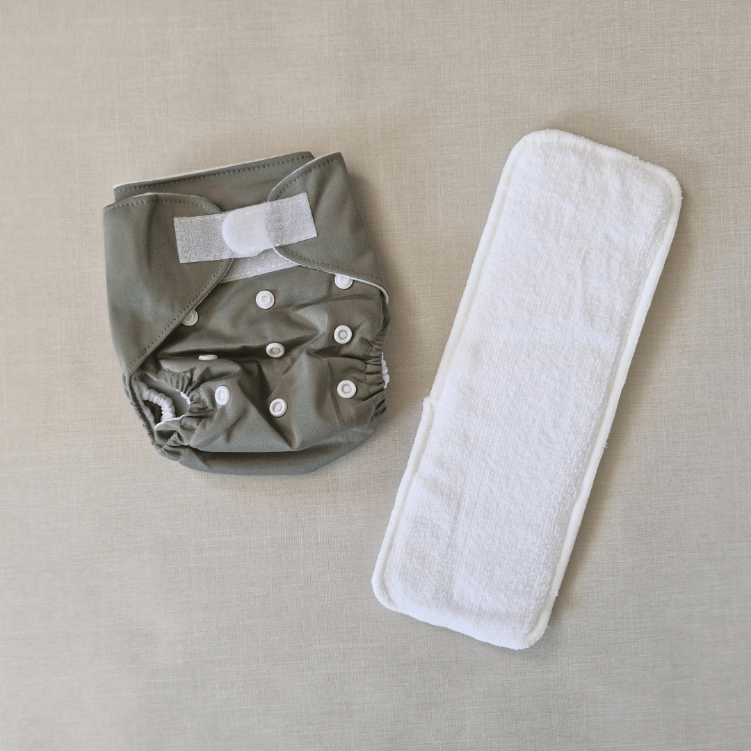 Grey Newborn Cloth Nappy