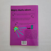 Purple book cover with text and graphics on a light gray background