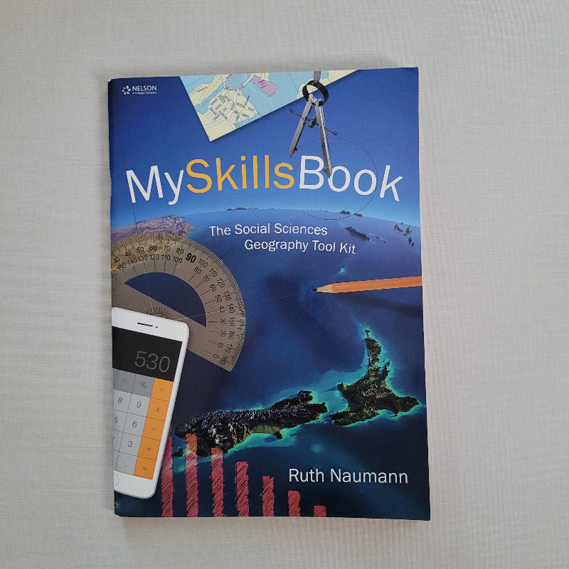 Book titled 'MySkillsBook' by Ruth Naumann on a gray background