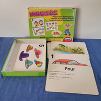 Open Box with cards showing numbers and objects