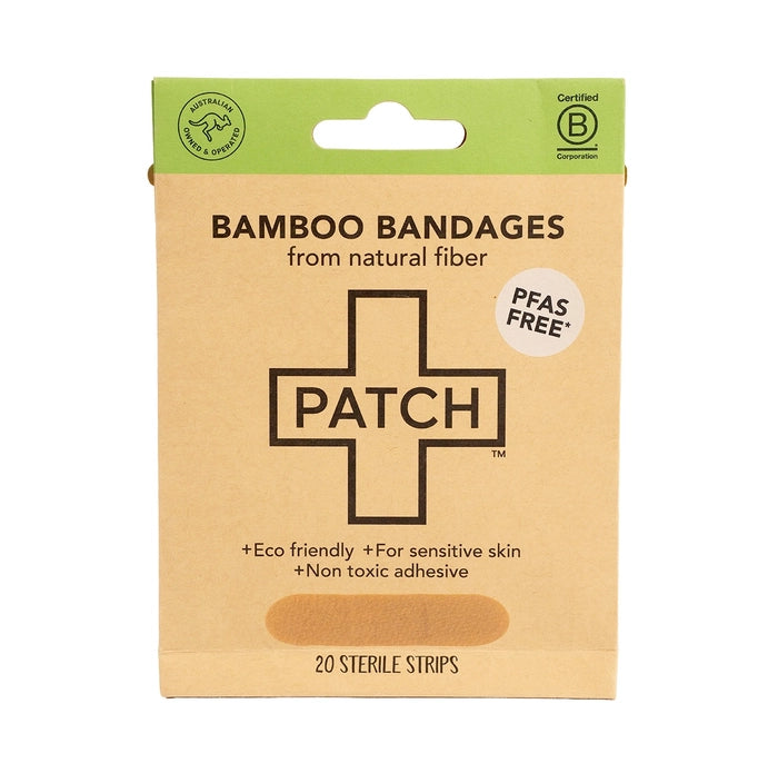 Packaging of Patch bamboo bandages on a white background