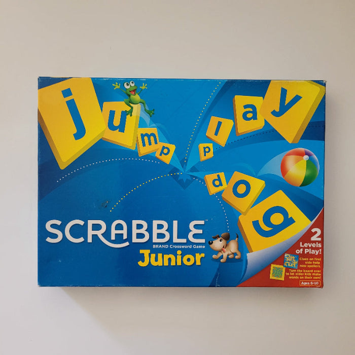 Scrabble Junior game box on a white background