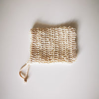 Side view of Sisal fibre soap bag