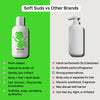 Comparison chart of 'Noody' product versus other brands on a green and gray background.