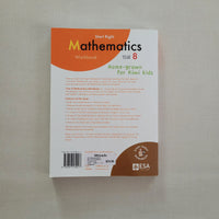 Mathematics workbook for Year 8 on a beige background