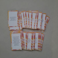 Set of ideas to manage Stress cards with a patterned design on a gray surface