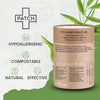 Nutricare bamboo bandage packaging with green leaves on a white background