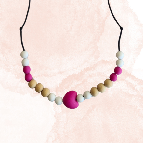 Teething Necklace - Heart
