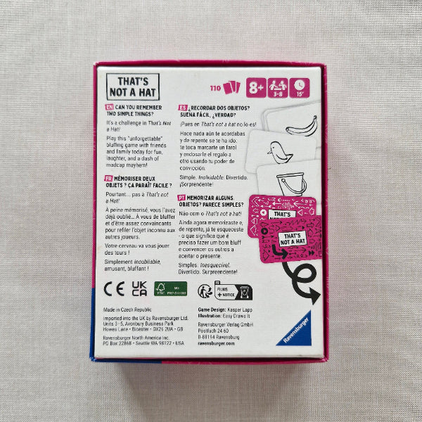 Product packaging with text and graphics on a gray background