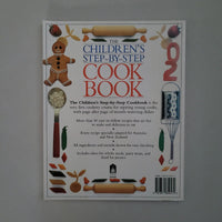 Children's cookbook cover with illustrations of kitchen tools on a gray background