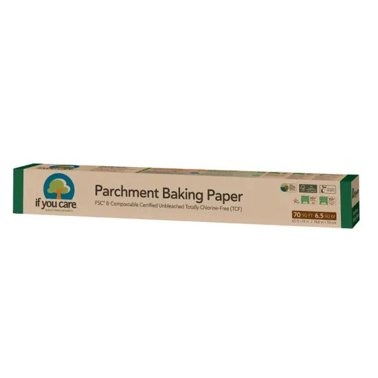 Box of If You Care parchment baking paper on a white background