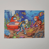 Children's puzzle with underwater scene featuring astronauts and a submarine.
