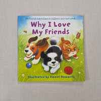 Children's book cover with animals on a textured surface