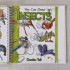 Book titled 'You Can Draw INSECTS' with illustrations of various insects on a grey surface.