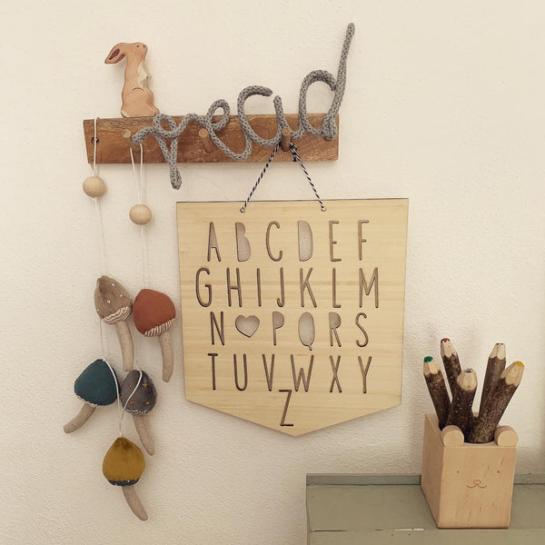 Wooden Alphabet Plaque