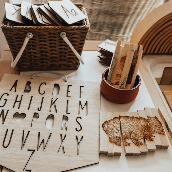 Wooden Alphabet Plaque